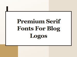 Premium Serif Fonts for Blog Logo Design